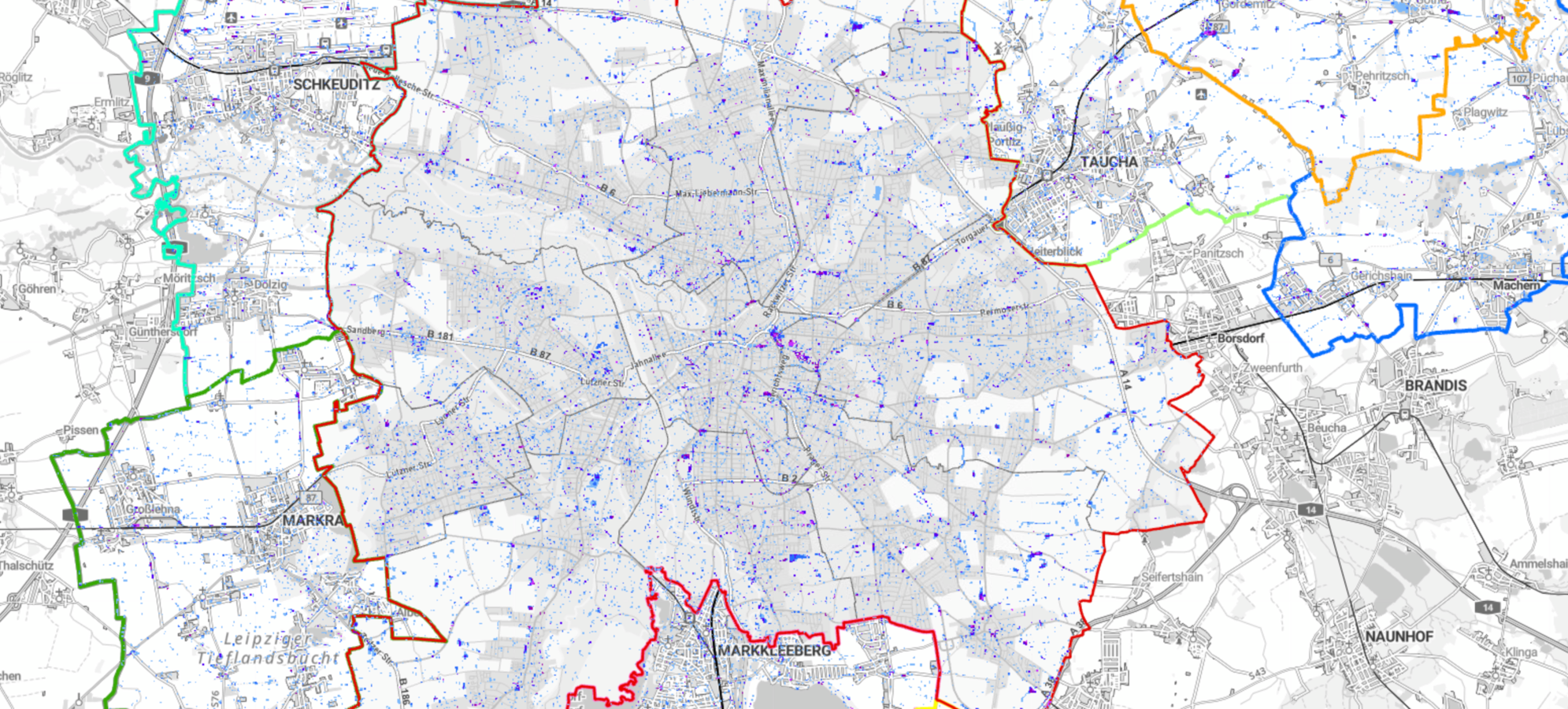 Starkregengefahrenkarte