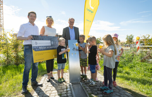 Einweihung Leipziger rinkbrunnen in Grosspösna